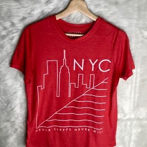 Mighty Fine red  NYC Shirt size Large